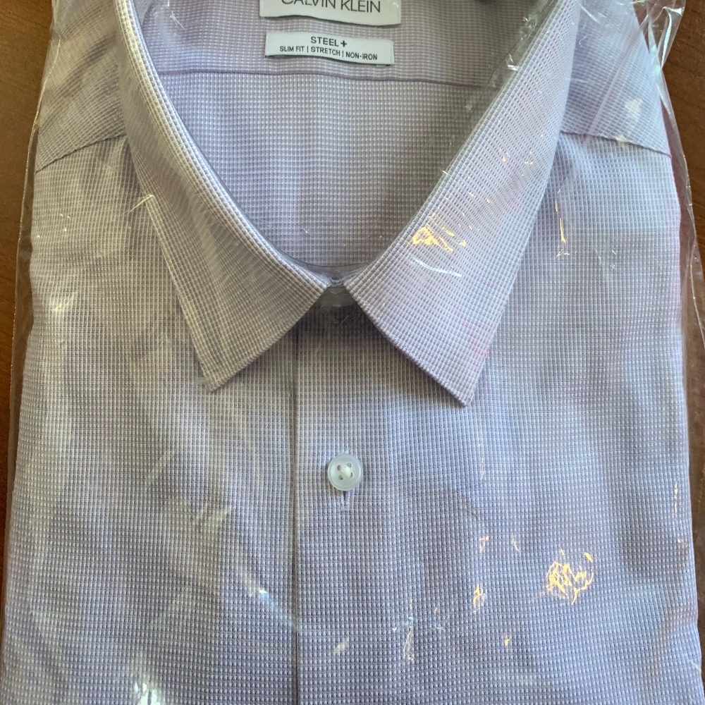 Calvin Klein Men's Dress Shirt Steel+ 17 1/2